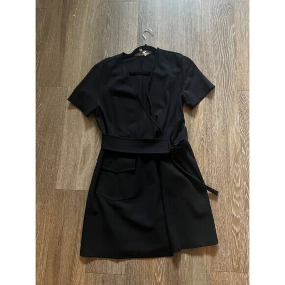 Joie Goldwin Short-Sleeve Belted Waist Cinch Wrap Dress Large - Picture 3 of 7